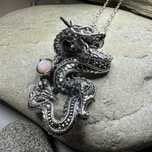 Load image into Gallery viewer, Celtic Rising Dragon Necklace