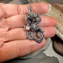 Load image into Gallery viewer, Celtic Rising Dragon Necklace