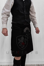 Load image into Gallery viewer, Traditional Kilt - Premium Wool, Solid Black