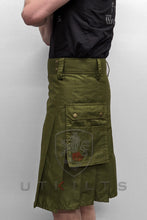 Load image into Gallery viewer, Utility Kilt – GlenLoch, Olive Green
