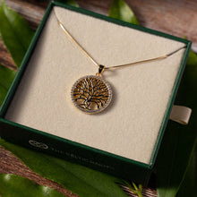Load image into Gallery viewer, Celtic Tree of Life™ 18K Yellow Gold Diamond Pendant