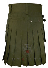 Load image into Gallery viewer, Utility Kilt – GlenTorin, Olive Green