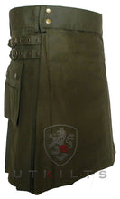 Load image into Gallery viewer, Utility Kilt – GlenLoch, Olive Green