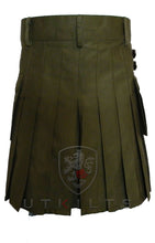 Load image into Gallery viewer, Utility Kilt – GlenLoch, Olive Green