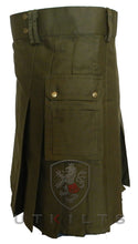 Load image into Gallery viewer, Utility Kilt – GlenLoch, Olive Green