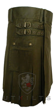 Load image into Gallery viewer, Utility Kilt – GlenLoch, Olive Green