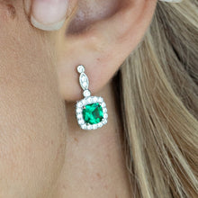 Load image into Gallery viewer, Enchanted Emerald™ 18K White Gold Earrings