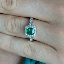 Load image into Gallery viewer, Enchanted Emerald™ 18K White Gold Ring