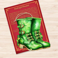 Load image into Gallery viewer, Irish Green Boots Wooden Christmas Ornaments