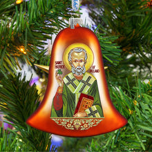 Load image into Gallery viewer, Saint Patrick Glass Ornament by G. DeBrekht - Celtic Decor