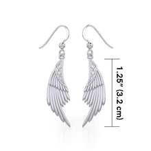 Load image into Gallery viewer, Celtic Angel Wing Silver Earrings - Celtic Reader