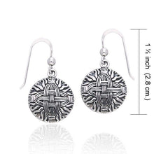 Load image into Gallery viewer, Celtic Cross of Saint Brigid Sterling Silver Earrings - Celtic Reader