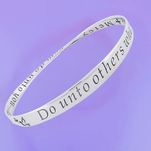 Load image into Gallery viewer, The Golden Rule: Do Unto Others (with Dove of Peace) - Mobius Bracelet