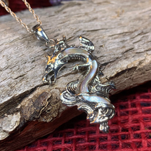 Load image into Gallery viewer, Bluefire Dragon Necklace in Sterling Silver