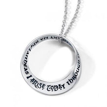 Load image into Gallery viewer, I Arise Today Through the Strength of Heaven (St Patrick) Mobius Necklace - Celtic Reader