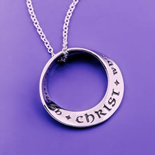 Load image into Gallery viewer, I Can Do All Things Through Christ - Mobius Necklace - Celtic Reader