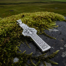 Load image into Gallery viewer, Irish Celtic Cross Necklace in Sterling Silver