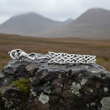 Load image into Gallery viewer, Celtic Wolf Kilt Pin - Handmade in Scotland