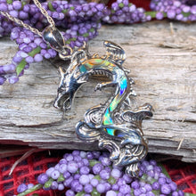 Load image into Gallery viewer, Bluefire Dragon Necklace in Sterling Silver