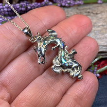 Load image into Gallery viewer, Bluefire Dragon Necklace in Sterling Silver