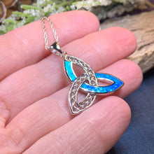 Load image into Gallery viewer, Fire Opal Celtic Knot Necklace