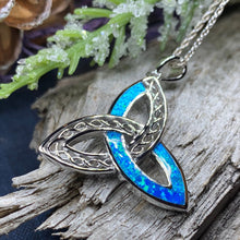 Load image into Gallery viewer, Fire Opal Celtic Knot Necklace