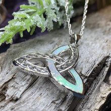 Load image into Gallery viewer, Fire Opal Celtic Knot Necklace
