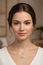 Load image into Gallery viewer, Fire Opal Celtic Knot Necklace