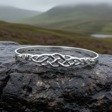 Load image into Gallery viewer, Thalia Celtic Knot Bangle Bracelet in Sterling Silver