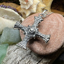 Load image into Gallery viewer, Saint Cuthbert Celtic Cross Necklace