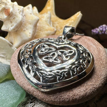 Load image into Gallery viewer, Celtic Loving Heart Necklace in Sterling Silver