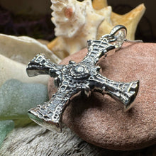 Load image into Gallery viewer, Saint Cuthbert Celtic Cross Necklace