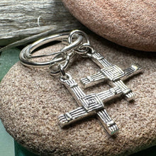 Load image into Gallery viewer, Saint Brigid's Cross Hoop Earrings
