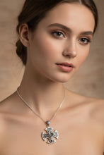 Load image into Gallery viewer, Dragonheart Celtic Cross Necklace in Sterling Silver