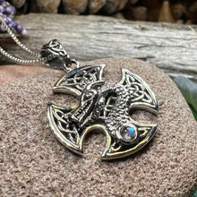 Load image into Gallery viewer, Dragonheart Celtic Cross Necklace in Sterling Silver