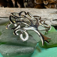 Load image into Gallery viewer, Celtic Trinity Knot Tree Of Life Brooch in Sterling Silver