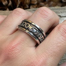Load image into Gallery viewer, Irish Gaelic Anam Cara Soul Friend Ring in Sterling Silver