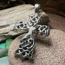 Load image into Gallery viewer, Eternal Tree Celtic Cross Necklace in Sterling Silver