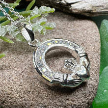 Load image into Gallery viewer, Sparkling Irish Claddagh Necklace