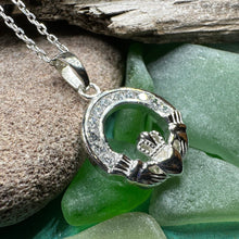 Load image into Gallery viewer, Sparkling Irish Claddagh Necklace