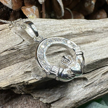Load image into Gallery viewer, Sparkling Irish Claddagh Necklace