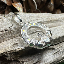 Load image into Gallery viewer, Sparkling Irish Claddagh Necklace