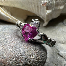 Load image into Gallery viewer, Blushing Rose Claddagh Ring