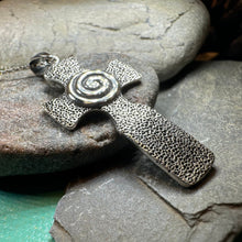 Load image into Gallery viewer, Newgrange Celtic Cross Necklace