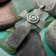 Load image into Gallery viewer, Newgrange Celtic Cross Necklace