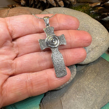 Load image into Gallery viewer, Newgrange Celtic Cross Necklace