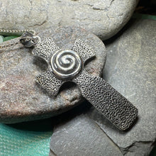 Load image into Gallery viewer, Newgrange Celtic Cross Necklace