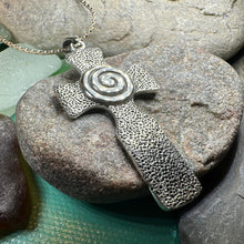Load image into Gallery viewer, Newgrange Celtic Cross Necklace