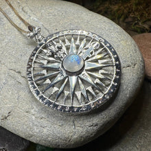 Load image into Gallery viewer, True North Moonstone Compass Necklace
