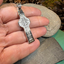Load image into Gallery viewer, Irish Durrow Celtic Cross Necklace in Sterling Silver